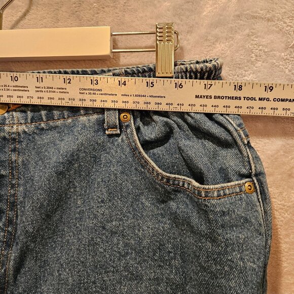 L.L.Bean Jeans Womens 18 Petite Elastic Side Waist Logo Mom Jeans 100% Cotton - Picture 6 of 11